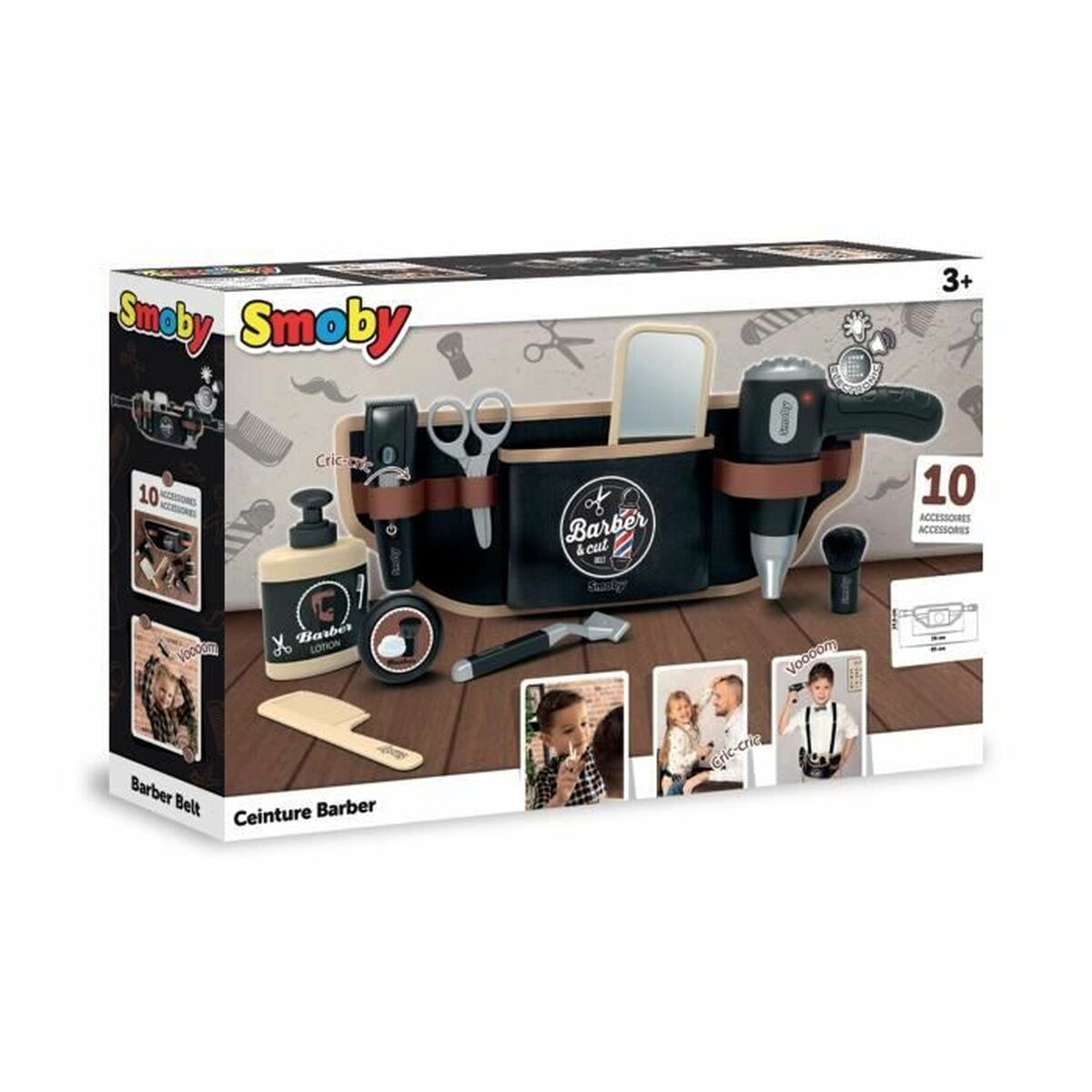 Set de Maquillaje Infantil Smoby BARBER & CUT BELT Negro